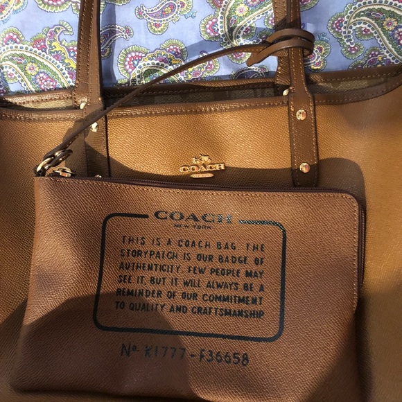 Brown Coach Signature Reversible Tote - Picture 3 of 5